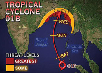 ঘূর্ণিঝড় ‘মহাসেন’: বুধবার আঘাত হানার আশঙ্কা